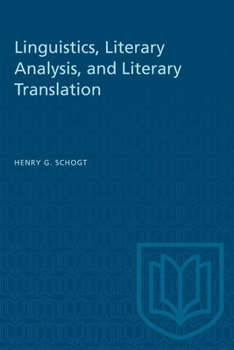 Paperback Linguistics, Literary Analysis, and Literary Translation Book