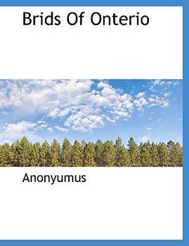 Paperback Brids of Onterio Book