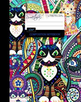 Paperback Cat Composition Notebook: College Ruled Writer's Notebook / Journal for School / Teacher / Office / Student [ Perfect Bound * Large * Carnival ] (Animal Series) Book