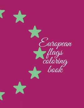 Paperback European flags coloring book