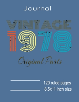 Journal Vintage 1978 Retro 70's-41st Birthday Journal