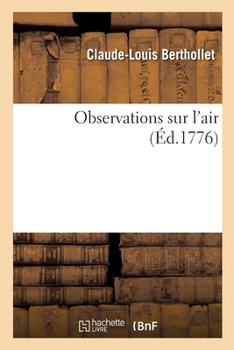 Paperback Observations sur l'air [French] Book