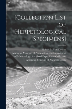 Paperback [Collection List of Herpetological Specimens] Book