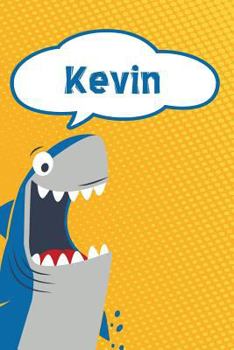 Kevin: Personalized Shark Isometric DOT Paper notebook for Kids  120 pages 6"x9"