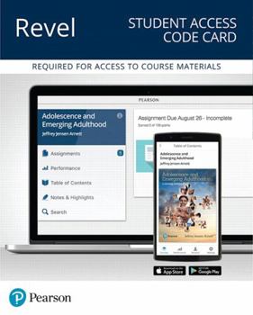 Printed Access Code Revel Access Code for Adolescence and Emerging Adulthood: A Cultural Approach Book