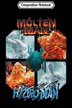 Composition Notebook: Marvel Spider-Man Far From Home Hydro-Man & Molten Man Panel Journal/Notebook Blank Lined Ruled 6x9 100 Pages