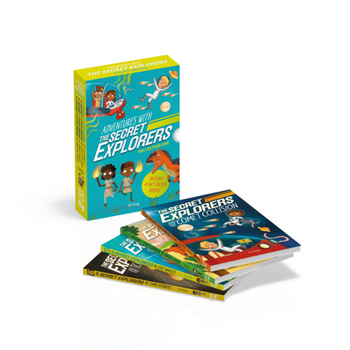 Paperback Adventures with the Secret Explorers: Collection One: 4-Book Box Set of Educational Fiction Chapter Books Books Book