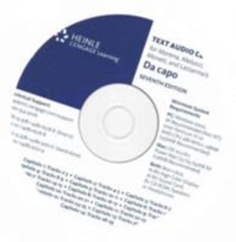 CD-ROM Text Audio CD-ROM (Stand Alone) for Moneti/Lazzarino's Da Capo Book
