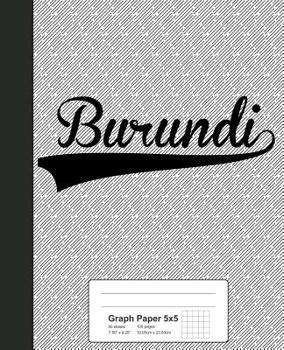 Paperback Graph Paper 5x5: BURUNDI Notebook Book
