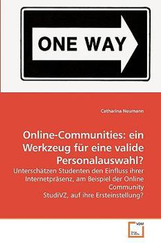 Paperback Online-Communities: ein Werkzeug für eine valide Personalauswahl? [German] Book