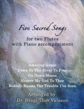 Paperback Five Sacred Songs for two Flutes with Piano accompaniment Book
