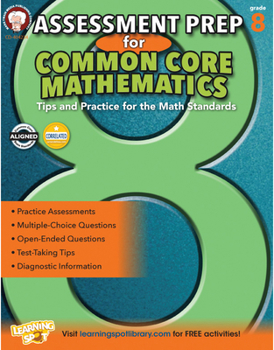 Paperback Assessment Prep for Common Core Mathematics, Grade 8 Book