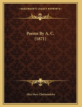 Paperback Poems By A. C. (1871) Book