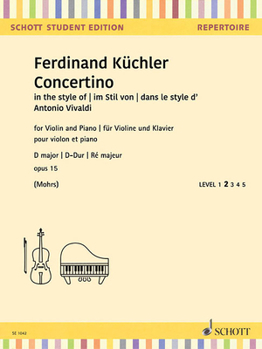 Paperback Concertino in D Minor, Op. 15 for Violin and Piano Book