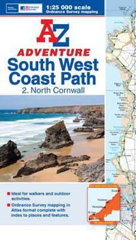 Paperback SW Coast Path North Cornwall Adventure Atlas1:25K A-Z Book