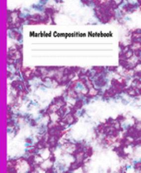 Paperback Marbled Composition Notebook: Purple Marble Wide Ruled Paper Notebook lined Journal For Kids Students & Teachers Lined Journal For School And Colleg Book