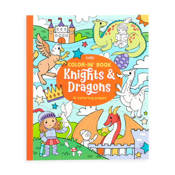 Office Product Color-In' Book: Knights & Dragons (8 X 10) Book