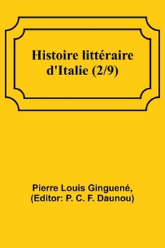 Paperback Histoire littéraire d'Italie (2/9) Book