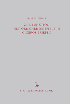 Hardcover Zur Funktion historischer Beispiele in Ciceros Briefen [German] Book