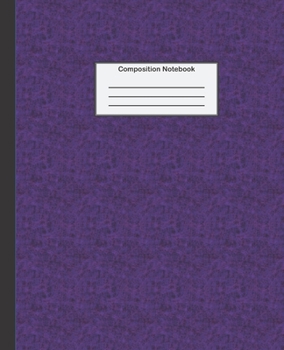 Composition Notebook: Wide Ruled Notebook for School, Work or Home, Purple Cover