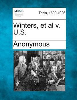 Paperback Winters, et al V. U.S. Book