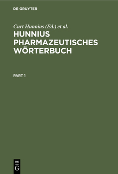 Hardcover Hunnius Pharmazeutisches Wörterbuch [German] Book