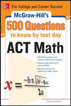 Paperback 500 ACT Math Questions to Know by Test Day Book