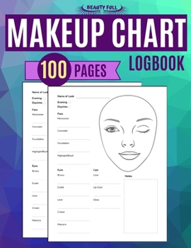 Paperback Makeup Chart Logbook 100 Pages Book