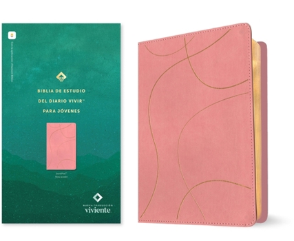 Biblia de Estudio del Diario Vivir Para Jóvenes Ntv (Sentipiel, Rosa Pastel, Letra Roja, Habilitada Para Filament)