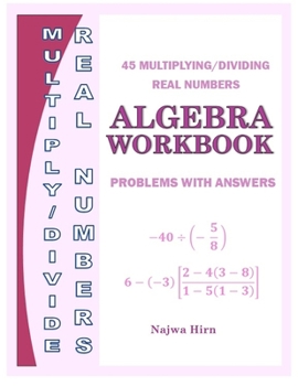 Paperback Algebra Workbook Multiplying Dividing Real Numbers Book