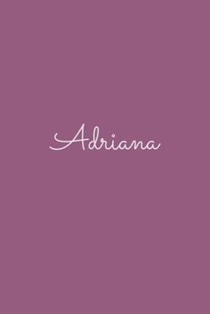 Adriana: notebook with the name on the cover, elegant, discreet, official notebook for notes, dot grid notebook,