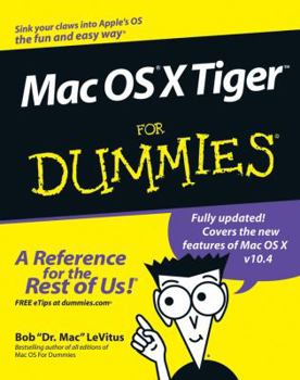 Paperback Mac OS X Tiger for Dummies Book