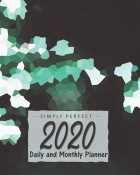 2020 Monthly and Daily Planner: Calendar + Schedule : Funky Green Geometric Design
