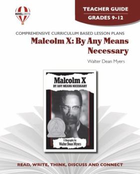 Paperback Malcolm X: By Any Means Necessary - Teacher Guide by Novel Units Book