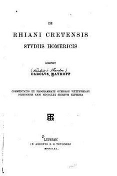 Paperback De Rhiani Cretensis studiis homericis [Latin] Book