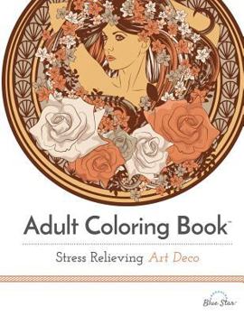Paperback Stress Relieving Art Deco Adult Coloring Book