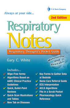 Spiral-bound Respiratory Notes: Respiratory Therapist's Pocket Guide Book