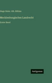 Hardcover Mecklenburgisches Landrecht: Erster Band [German] Book