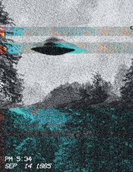 Notebook: Alien UFO Extra Terrestrial Notebooks | A4 | 8.5x11 Inches | 120 Lined Pages Sheets | Retro Conspiracy Theorists Vaporwave 80s Gift | College Travel Journal Diary Sketchbook