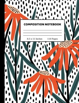 Paperback Composition Notebook: Pretty Wide Ruled Paper Notebook Journal - Wide Blank Lined Workbook for Teens Kids Students Girls for Home School Col Book