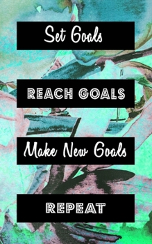 Set Goals Reach Goals Make New Goals Repeat: Goal Getter Journal | Inspirational Daily Planner and Motivational Journals for Women to Write In | ... | Blue & Purple Vintage Abstract Art