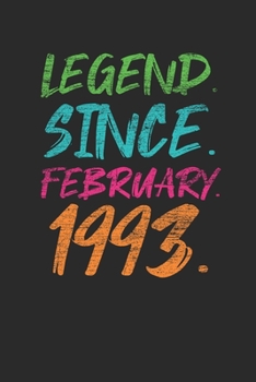 Legend Since February 1993: Birthday Gift or Anniversary Gift Idea - Graph Paper Notebook