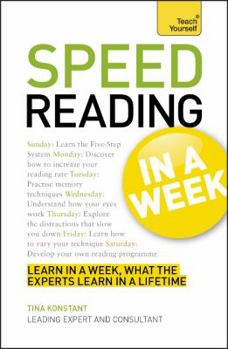 Paperback Speed Reading in a Week: Teach Yourself Book