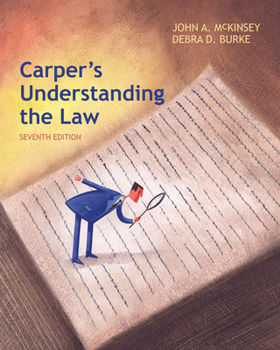 Hardcover Carper's Understanding the Law Book