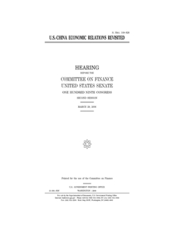 Paperback U.S.-China economic relations revisited Book