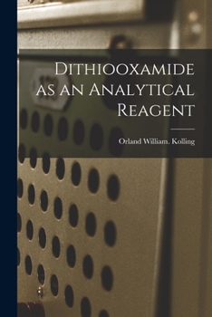 Paperback Dithiooxamide as an Analytical Reagent Book