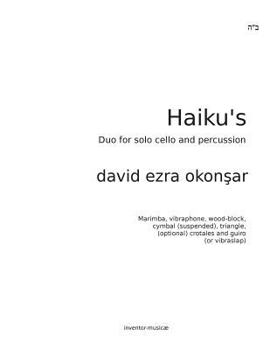 Paperback Haikus Duo for solo cello and percussion: Duo for solo cello and percussion Book
