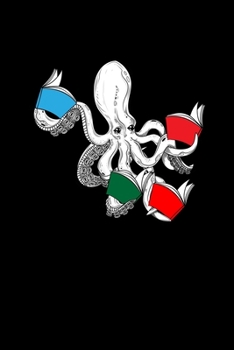 Notizbuch: Wissen Bücher Lesen Octopus Krake Lustig Geschenk 120 Seiten, 6X9 (Ca. A5),Blanko / Skizzen (German Edition)