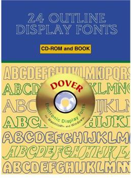 Paperback 24 Outline Display Fonts [With CDROM] Book