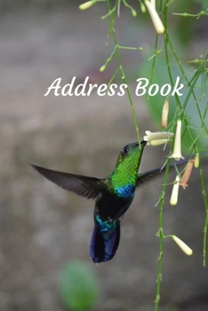 Paperback Address Book: With Alphabetical Tabs, For Contacts, Addresses, Phone, Email, Birthdays and Anniversaries (Hummingbird) Book